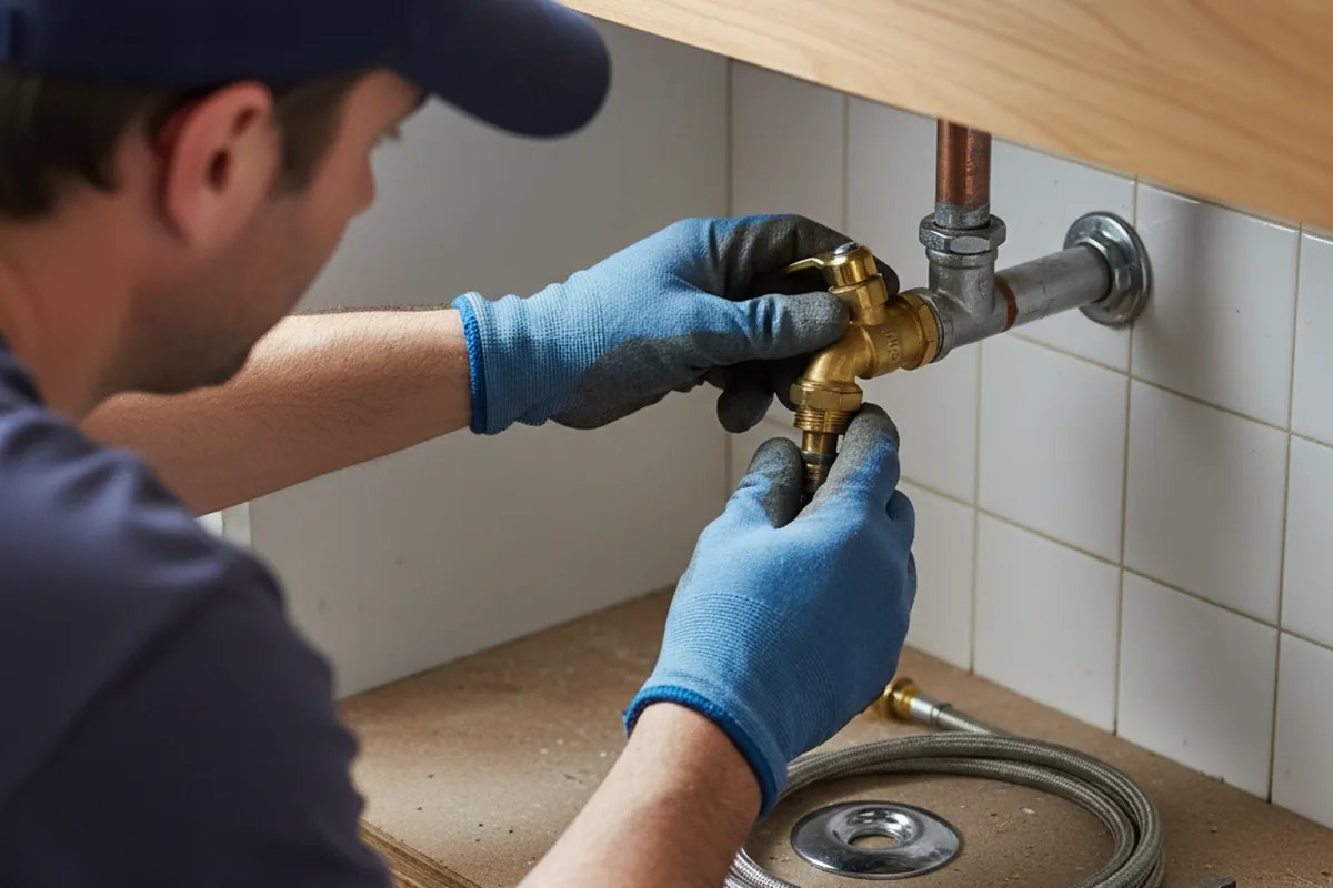 Shutoff valve and fitting work during Faucet and Fixture Repair in Rodeo